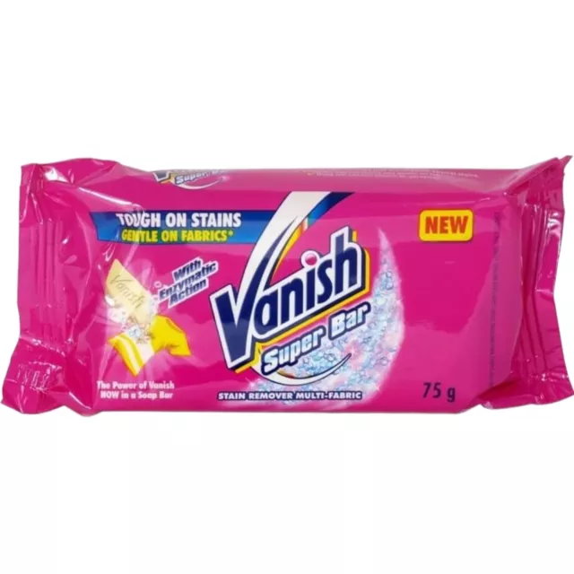 1 X Vanish Super Soap Bars Multi Fabric Stain Remover 75g