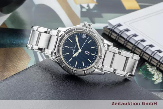 Eterna Pininfarina Dark Blue Edelstahl Automatik Herrenuhr Ref. 1408.41 Papiere 3