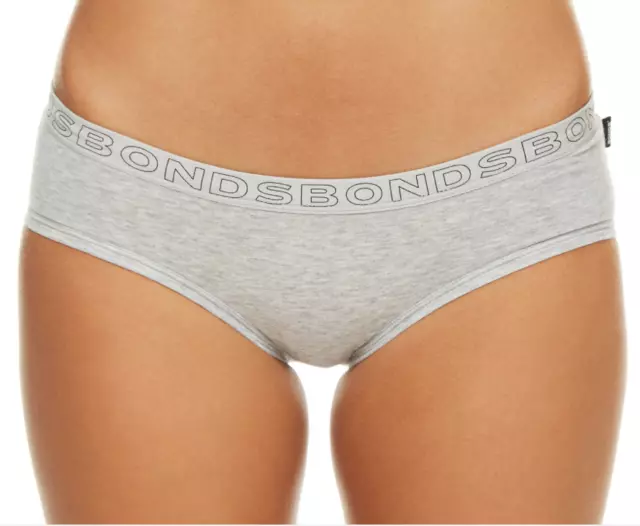 10 Pack Bonds Hipster Boyleg Briefs Womens Underwear - Grey