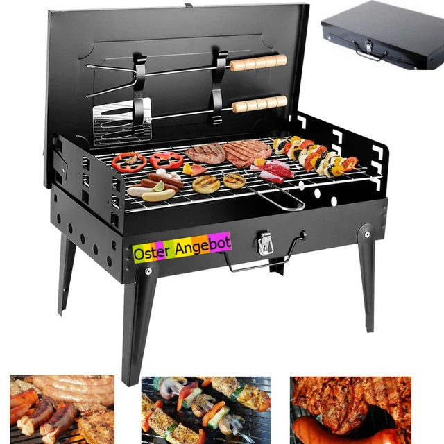 Holzkohlegrill Campinggrill Klappgrill Picknickgrill Terrasse Tragbar Garten BBQ