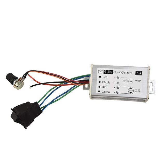 Régulateur De Vitesse Moteur DC 12V/24V 10A SODIAL - Commutateur De Contrôle, Neuf