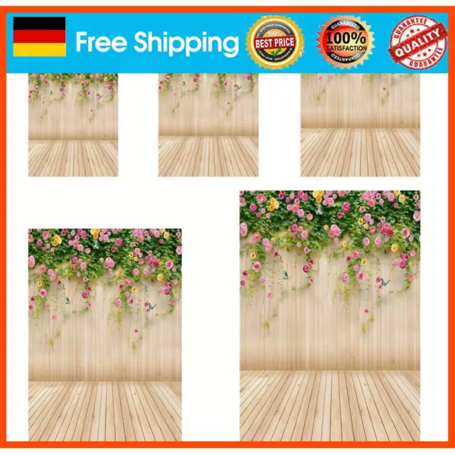 neu Wooden Planks Flower Backdrop Photography Background Cloth Photographic Prop