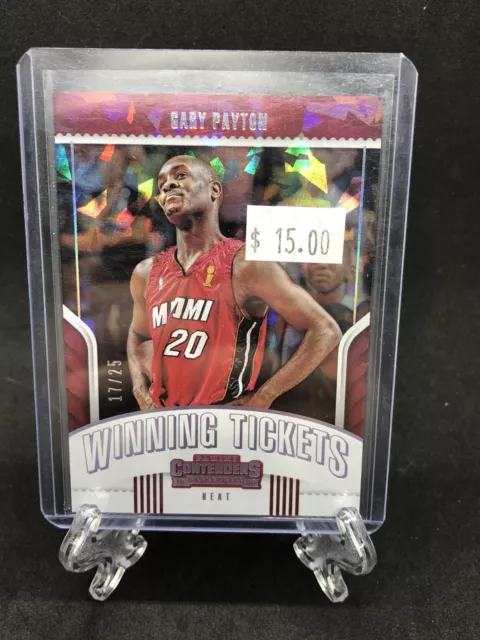 2018-19 Panini Contenders Winning Tickets Cracked Ice /25 Gary Payton #12 HOF