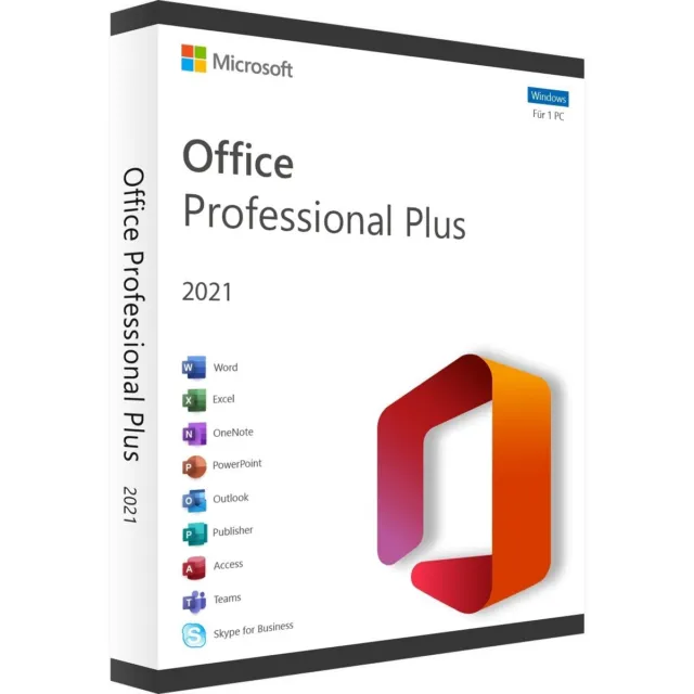 Microsoft Office 2021 Professional Plus, Einmal kaufen für immer habe