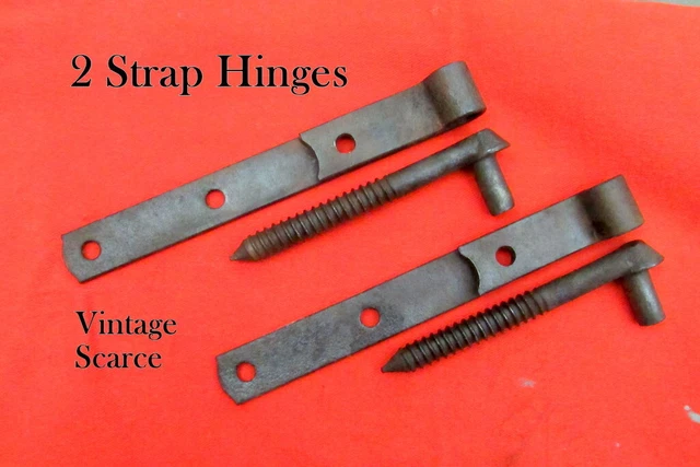 2 Strap Hinges 3/16'' X 1 1/4''  X 10 1/2. 3 Hole Hinges  7''x 5/8" D. Bolts