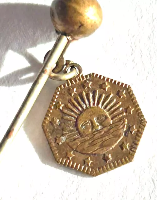 Alaska Yukon Pacific Exposition Klondike Sunshine Gold Charm Original Pin 1909 2