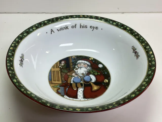 Portmeirion Studio A Christmas Story 8" Purpose Bowl-"A Wink of His Eyes.."