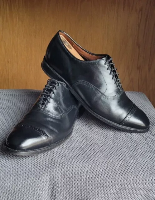 Allen Edmonds Park Avenue Black Leather Cap Toe Dress Shoes Oxford Mens Size 11D