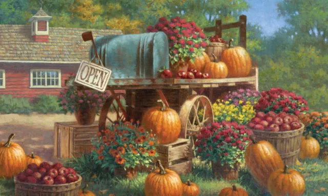 Toland Farm Pumpkin 18 x 30 Decorative Fall Autumn Harvest Floor Mat Doormat