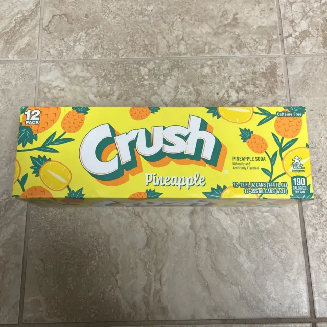 Crush Pineapple Soda 12 oz Cans (Pack Of 12)