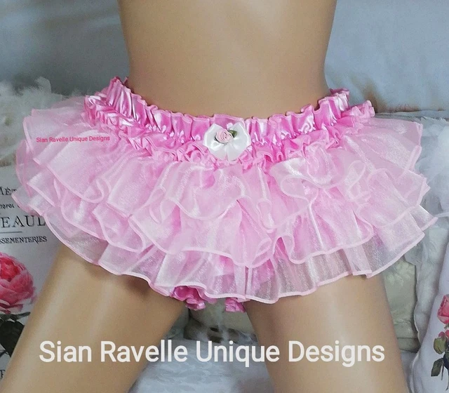 SIAN RAVELLE LUXURY Pink Satin Lined Organza Frilly Tutu Sissy Maid sian-ravelle-luxury-pink-satin-lined-organza-frilly-tutu-sissy-maid