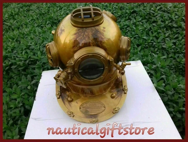 AMÉRICAIN MARINE MARK V Vintage Ancien Style Laiton Fonds Plongée