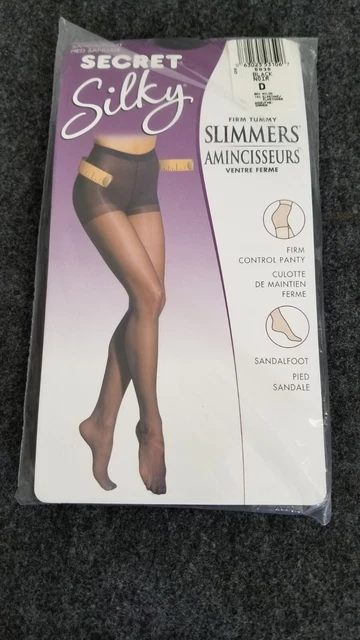 Pantyhose SECRET SILKY Black Size D Firm Tummy Slimmers SEALED