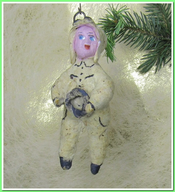 Ornement De Noël Vintage En Coton - Poupée Sapin Xmas - Déco Ancienne #110247