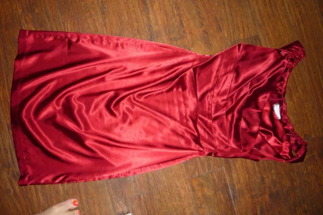 Red Satin Cocktail Dress by Newport News, size 10P