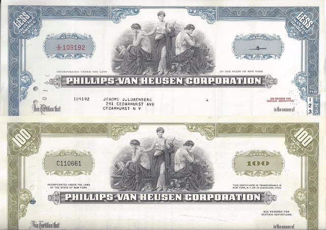 X PHILLIPS van Heusen Corporation shares USA PicClick UK