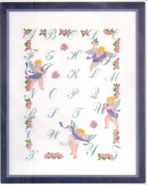 Counted Cross Stitch Kit "ABC Sampler" on 14 count Aida
