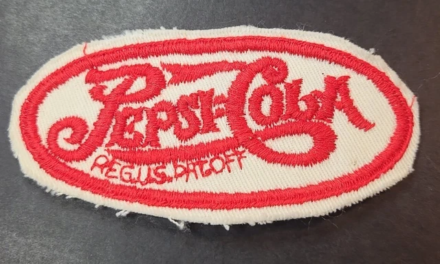 VINTAGE PEPSI COLA DOUBLE DOT PATCH 4x2 VINTAGE SODA