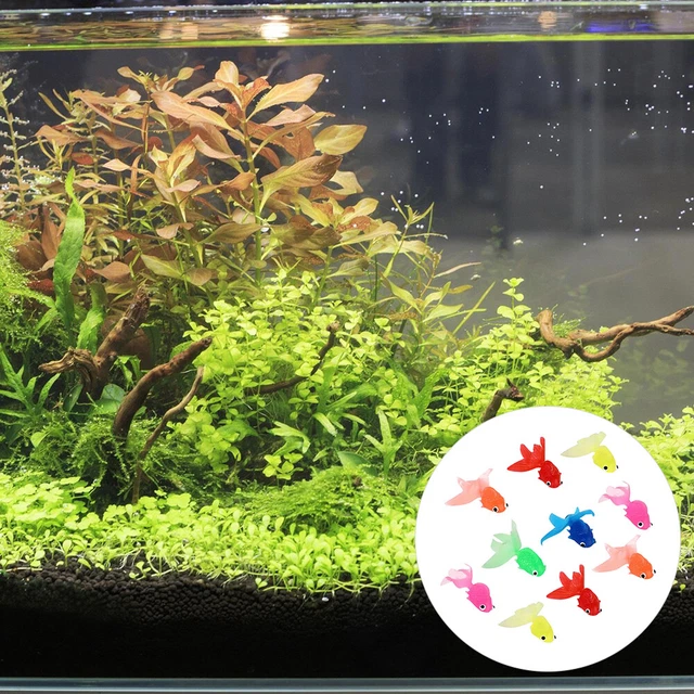 10 pz decorazione acquario pesce rosso artificiale plastica morbida gioca