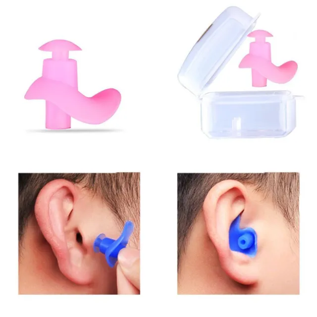 Silicone Waterproof Plug Diving Earplugs Spiral Swimming Ear Protection