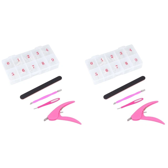 2 ud. Herramientas de manicura Transparente Claves Falsas Simple Permanente