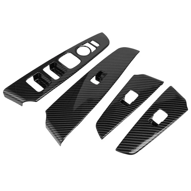 auto-carbon-faser-fensterglas-hebeknopf-schalterabdeckungs-verkleidungs-tür D3E8