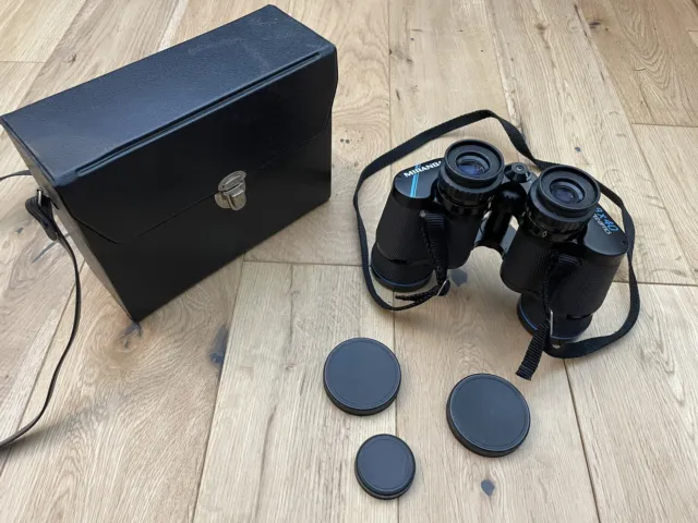 Miranda 8 X 40 Binoculars With Case And 3 x Lens Caps (one small cap missing)