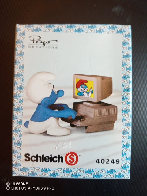 Puffo Superpuffo 2007 Smurf 40249. Vintage. Raro In Scatola Originale Schleich.