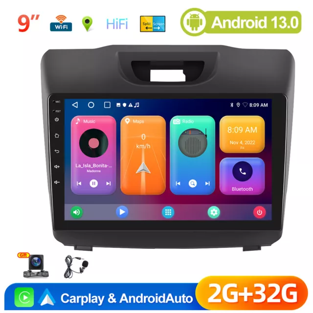 2G+32G Android 11.0 Carplay Car Stereo Radio For Isuzu D-Max DMax GPS FM+ Camera