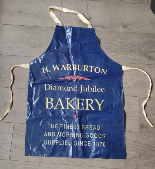 Vintage H. Warburton Diamond Jubilee Bakery PVC Apron