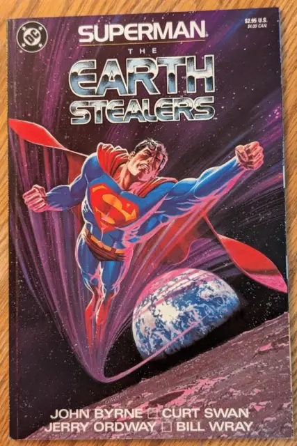 Superman The Earth Stealers 1988 John Byrne Curt Swan Painted Cover by Ordway
