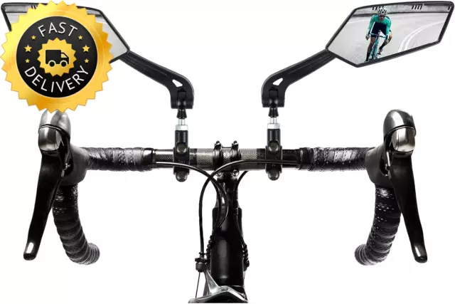 Specchietto retrovisore bicicletta bici ciclo in acciaio cromato Universa