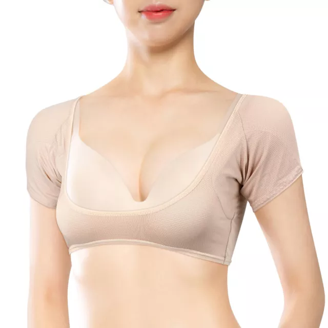 WOMEN TANK TOPS Washable Armpit Sweat Pads Vest - Skin L $16.81 - PicClick  AU