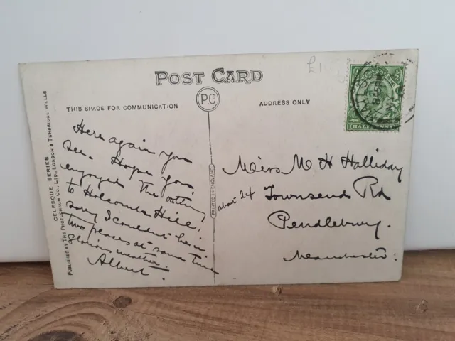 Genealogy Postcard Halliday 24 ? Townsend Road Pendlebury Manchester