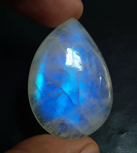 78,65 ct naturale incredibile pietra preziosa cabochon blu fuoco arcobaleno...