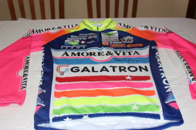 Maillot De Ciclismo Oficial Vintage 1994 De Amore Vita Marca Nalini Talla L