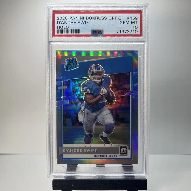 D'ANDRE SWIFT 2020 Donruss Optic Holo Prizm Rated Rookie PSA 10 #159 RC Silver