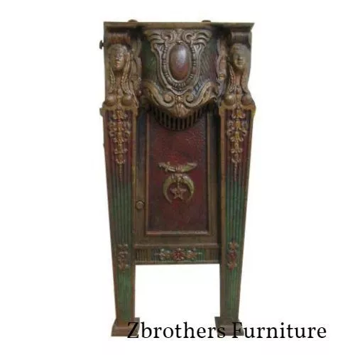 Victorian Mason Masonic Architectural Salvage Cast Iron Theater Seat Freemason C