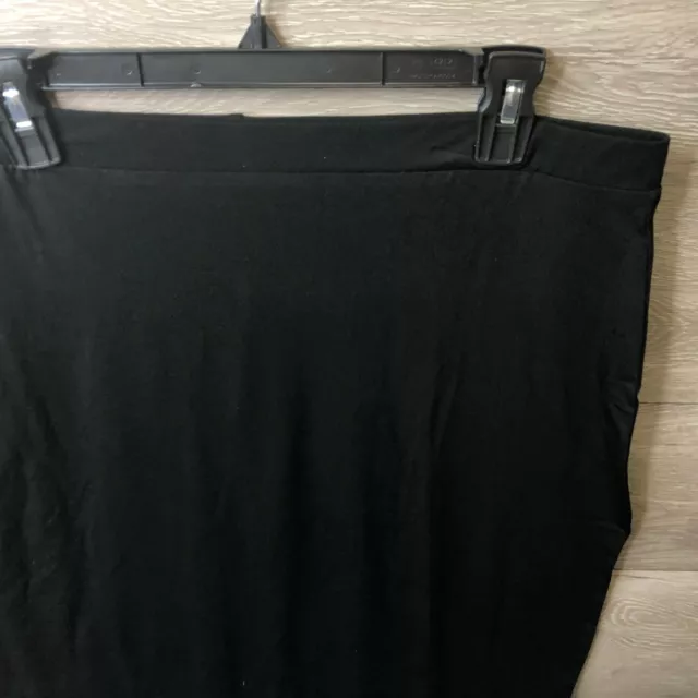Asos Curve Womens Size 16 Black Jersey Midi Pencil Skirt NEW 2
