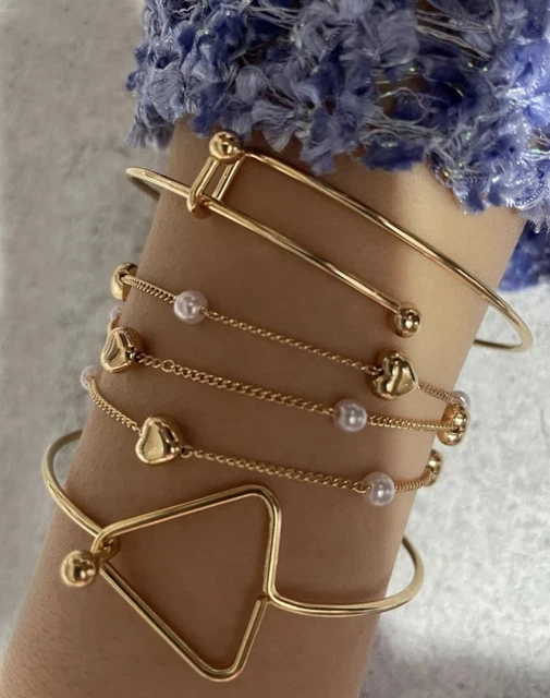 Bracelet Chaîne En Acier Inoxydable Doré - Fermoir Mousqueton, Neuf Sans Emballage, Pour Femme