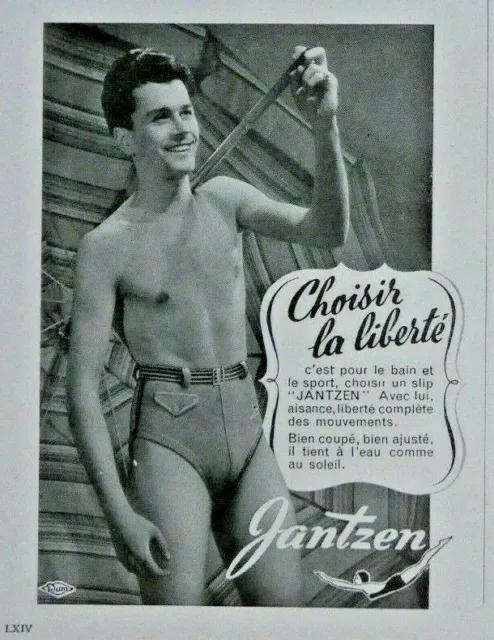 Publicité De Presse 1949 Jantzen Slip Pour Le Bain Et Le Sport