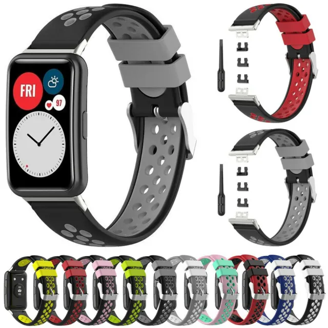 Für Huawei Watch Fit Smart Watch Ersatzband Armband Sport Fitness Atmungsaktiv 6