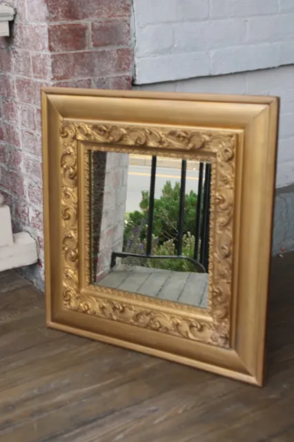 Antique Ornate Gold wooden Mirror Beautiful!