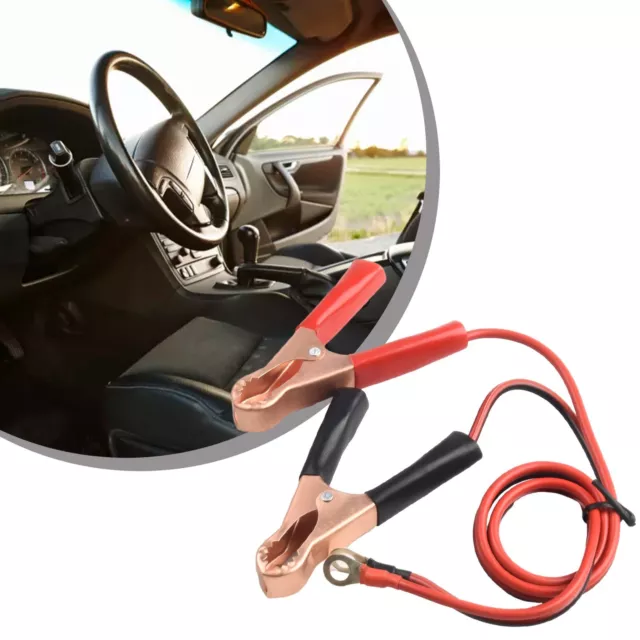 Pack de 2 câbles d'alimentation onduleur batterie de voiture avec clips alligat