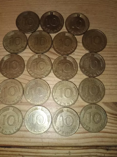 0,10 Pfennig Stücke