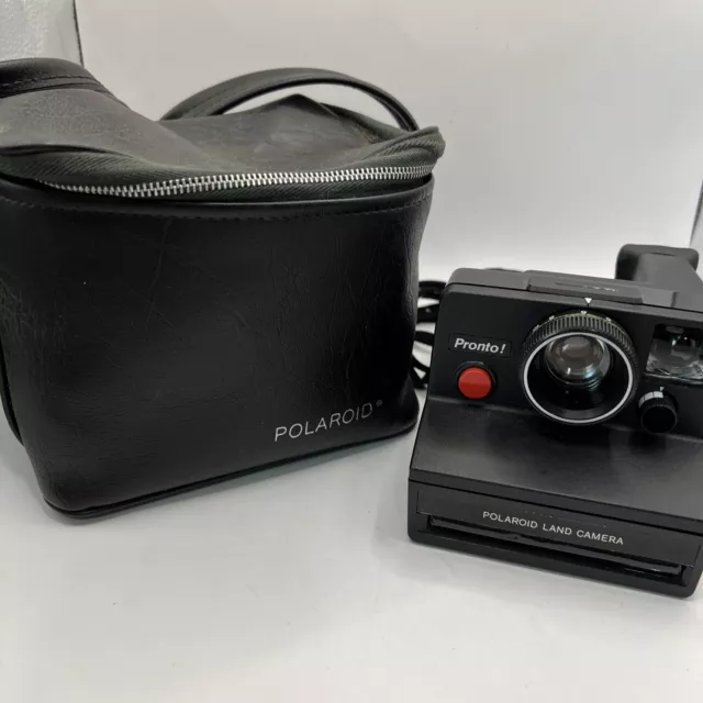 Vintage Polaroid Pronto! Instant Land Camera With Strap UNTESTED