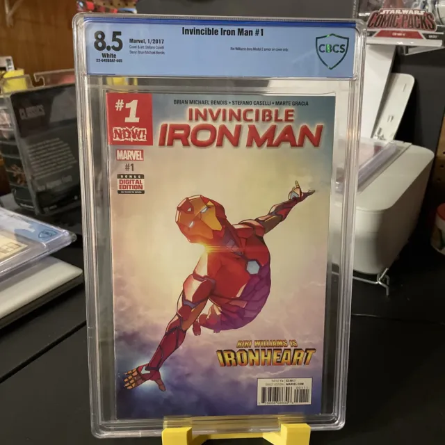 Invincible Iron Man #1 2017 CBCS 8.5 1st cover app of Riri Williams as Ironheart