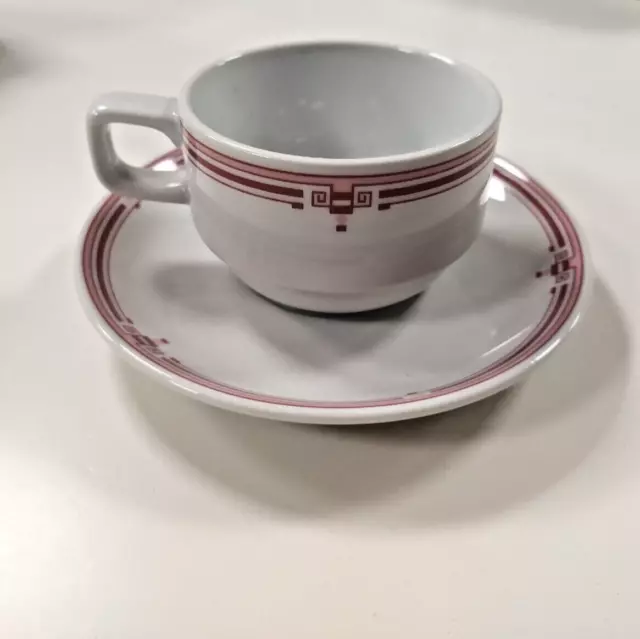 Servizio X12 Tazze Da Tè Royal Porcelain Con Piattino Impilabili Ristoro