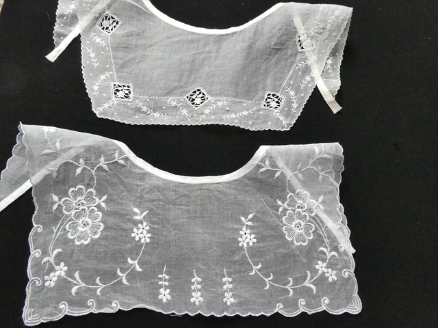 Lot De Cols Anciens Pour Chemisiers Femme + 1 Paire De Manchettes - Vintage Début 1900 - Occasion
