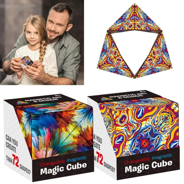 3D-Shashibo Shape Shifting Box Anti-stress Hand Flip Magic Cube Puzzle Toys  Gift